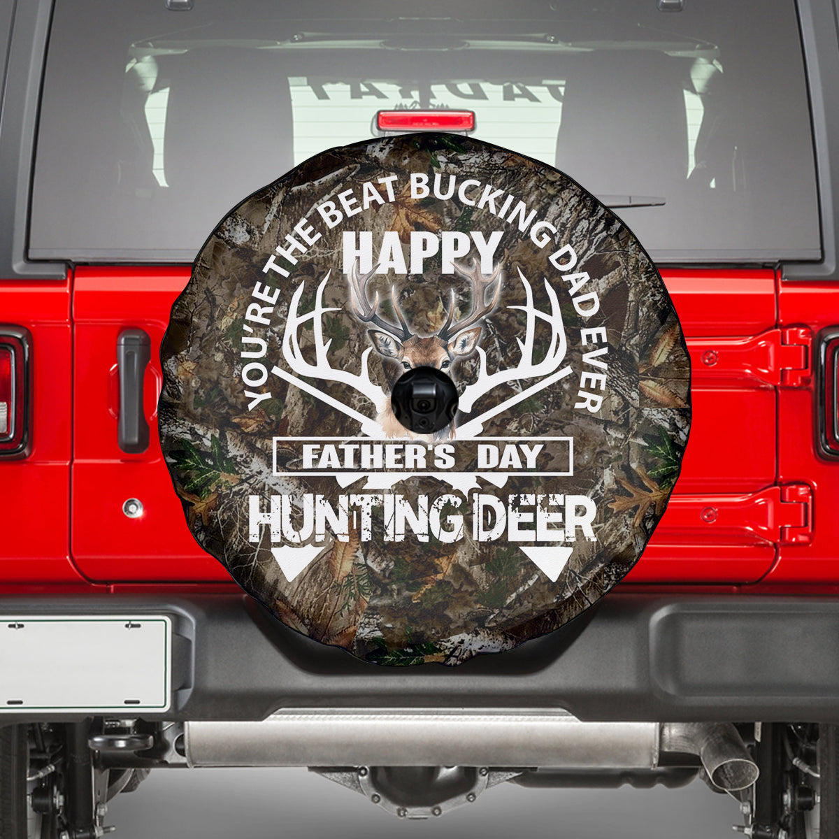 Happy Father's Day Deer Hunting Spare Tire Cover Dad I Love You - Wonder Print Shop
