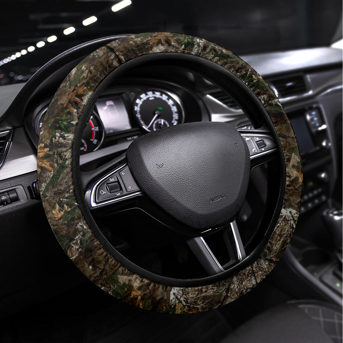 Happy Father's Day Deer Hunting Steering Wheel Cover Dad I Love You - Wonder Print Shop