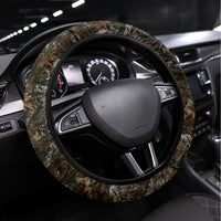 Happy Father's Day Deer Hunting Steering Wheel Cover Dad I Love You - Wonder Print Shop