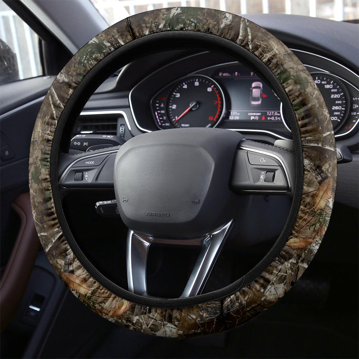 Happy Father's Day Deer Hunting Steering Wheel Cover Dad I Love You - Wonder Print Shop
