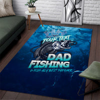 Personalized Father's Day Dad Fishing Skull Fisherman Area Rug O Fish Ally Best Dad Ever - Wonder Print Shop