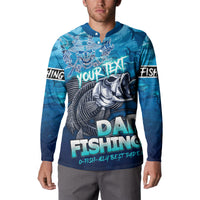 Personalized Father's Day Dad Fishing Skull Fisherman Button Sweatshirt O Fish Ally Best Dad Ever - Wonder Print Shop