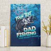 Personalized Father's Day Dad Fishing Skull Fisherman Canvas Wall Art O Fish Ally Best Dad Ever - Wonder Print Shop