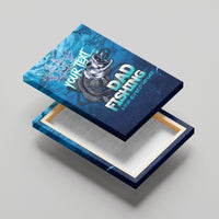 Personalized Father's Day Dad Fishing Skull Fisherman Canvas Wall Art O Fish Ally Best Dad Ever - Wonder Print Shop