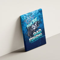 Personalized Father's Day Dad Fishing Skull Fisherman Canvas Wall Art O Fish Ally Best Dad Ever - Wonder Print Shop