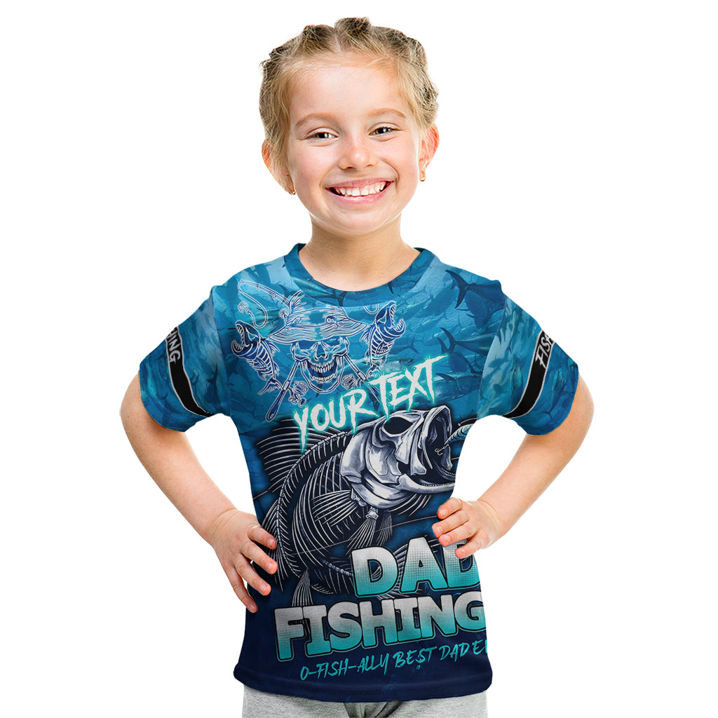 Personalized Father's Day Dad Fishing Skull Fisherman Kid T Shirt O Fish Ally Best Dad Ever - Wonder Print Shop