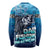 Personalized Father's Day Dad Fishing Skull Fisherman Long Sleeve Shirt O Fish Ally Best Dad Ever - Wonder Print Shop