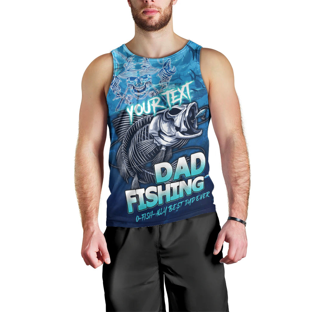 Personalized Father's Day Dad Fishing Skull Fisherman Men Tank Top O Fish Ally Best Dad Ever - Wonder Print Shop