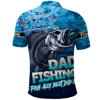Personalized Father's Day Dad Fishing Skull Fisherman Polo Shirt O Fish Ally Best Dad Ever - Wonder Print Shop