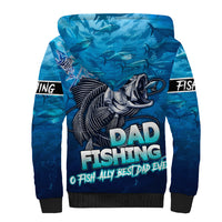 Personalized Father's Day Dad Fishing Skull Fisherman Sherpa Hoodie O Fish Ally Best Dad Ever - Wonder Print Shop