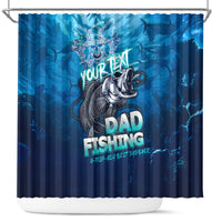 Personalized Father's Day Dad Fishing Skull Fisherman Shower Curtain O Fish Ally Best Dad Ever