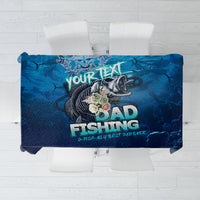 Personalized Father's Day Dad Fishing Skull Fisherman Tablecloth O Fish Ally Best Dad Ever - Wonder Print Shop
