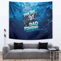 Personalized Father's Day Dad Fishing Skull Fisherman Tapestry O Fish Ally Best Dad Ever - Wonder Print Shop
