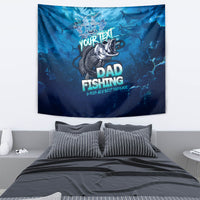 Personalized Father's Day Dad Fishing Skull Fisherman Tapestry O Fish Ally Best Dad Ever - Wonder Print Shop