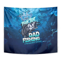 Personalized Father's Day Dad Fishing Skull Fisherman Tapestry O Fish Ally Best Dad Ever - Wonder Print Shop