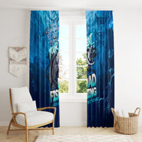 Personalized Father's Day Dad Fishing Skull Fisherman Window Curtain O Fish Ally Best Dad Ever - Wonder Print Shop