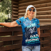 Personalized Father's Day Dad Fishing Skull Fisherman Women Polo Shirt O Fish Ally Best Dad Ever - Wonder Print Shop