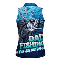 Personalized Father's Day Dad Fishing Skull Fisherman Women Sleeveless Polo Shirt O Fish Ally Best Dad Ever - Wonder Print Shop