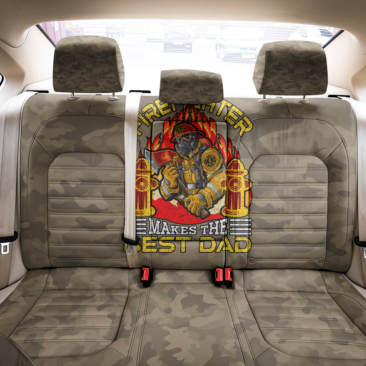 Firefighter Make The Best Dad Back Car Seat Cover Father's Day - Wonder Print Shop