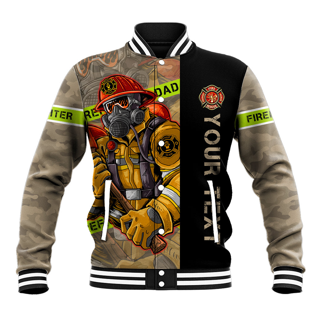 Firefighter Make The Best Dad Baseball Jacket Father's Day - Wonder Print Shop