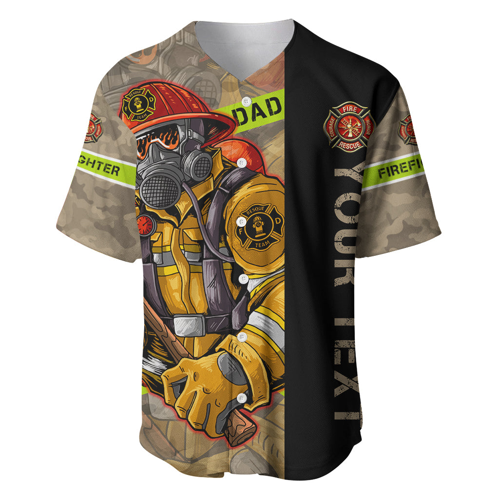 Firefighter Make The Best Dad Baseball Jersey Father's Day - Wonder Print Shop