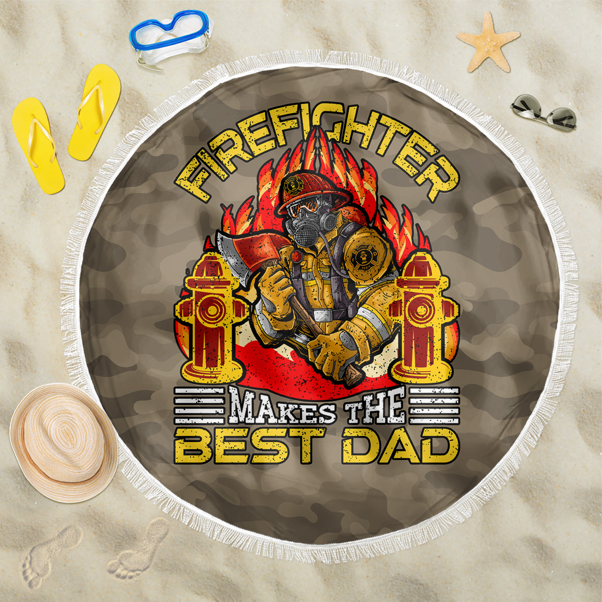 Firefighter Make The Best Dad Beach Blanket Father's Day - Wonder Print Shop