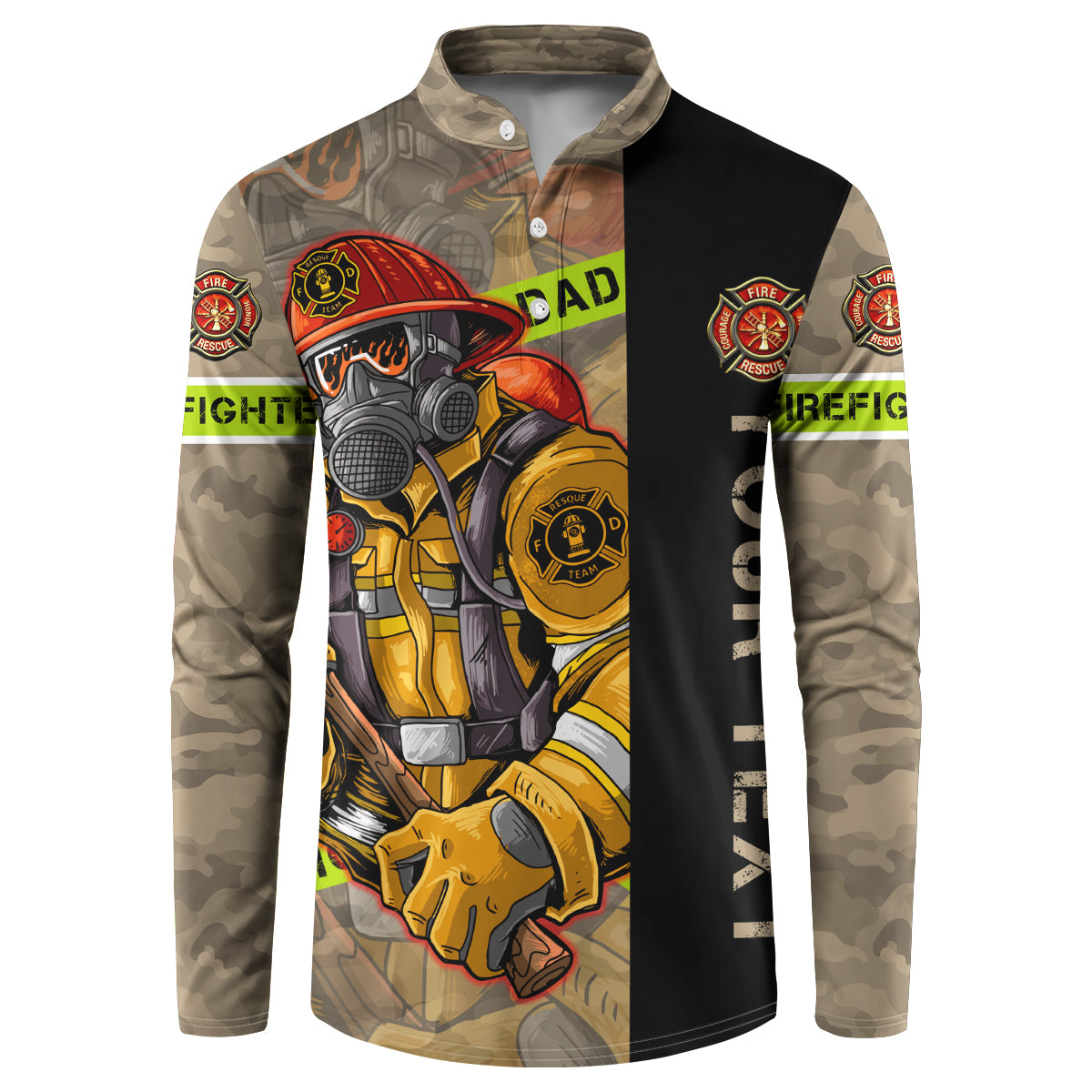 Firefighter Make The Best Dad Button Sweatshirt Father's Day - Wonder Print Shop