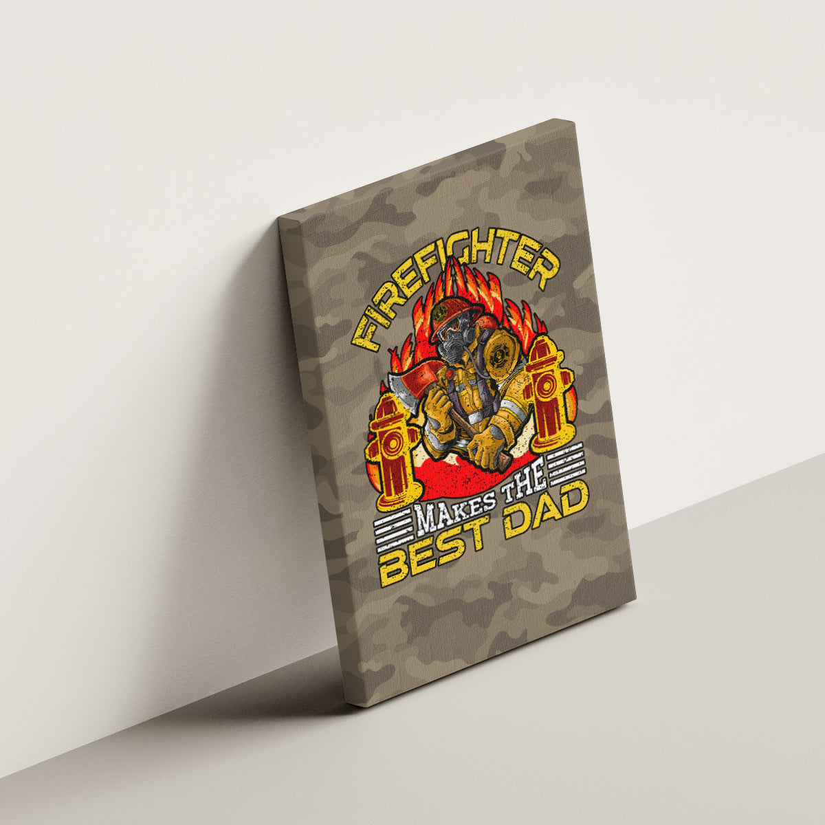Firefighter Make The Best Dad Canvas Wall Art Father's Day - Wonder Print Shop