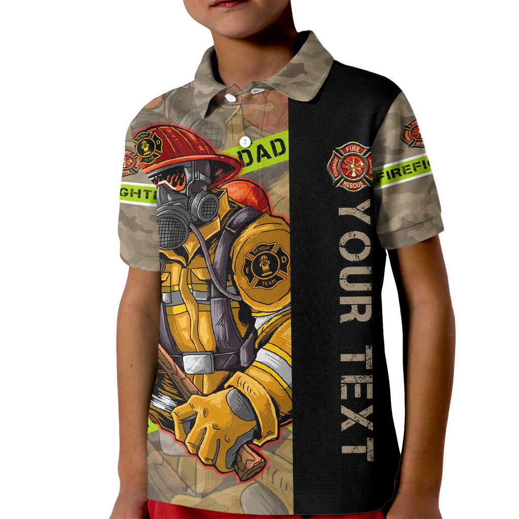 Firefighter Make The Best Dad Kid Polo Shirt Father's Day - Wonder Print Shop
