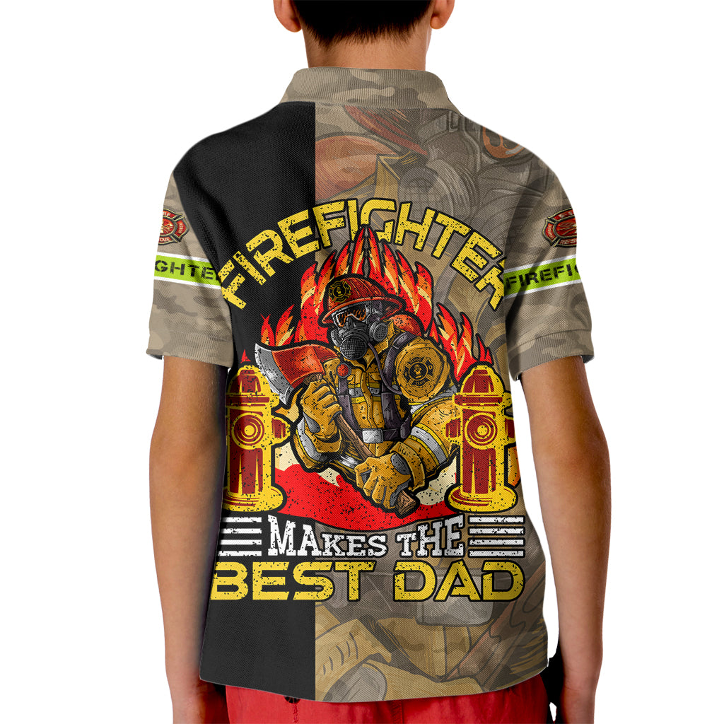 Firefighter Make The Best Dad Kid Polo Shirt Father's Day - Wonder Print Shop