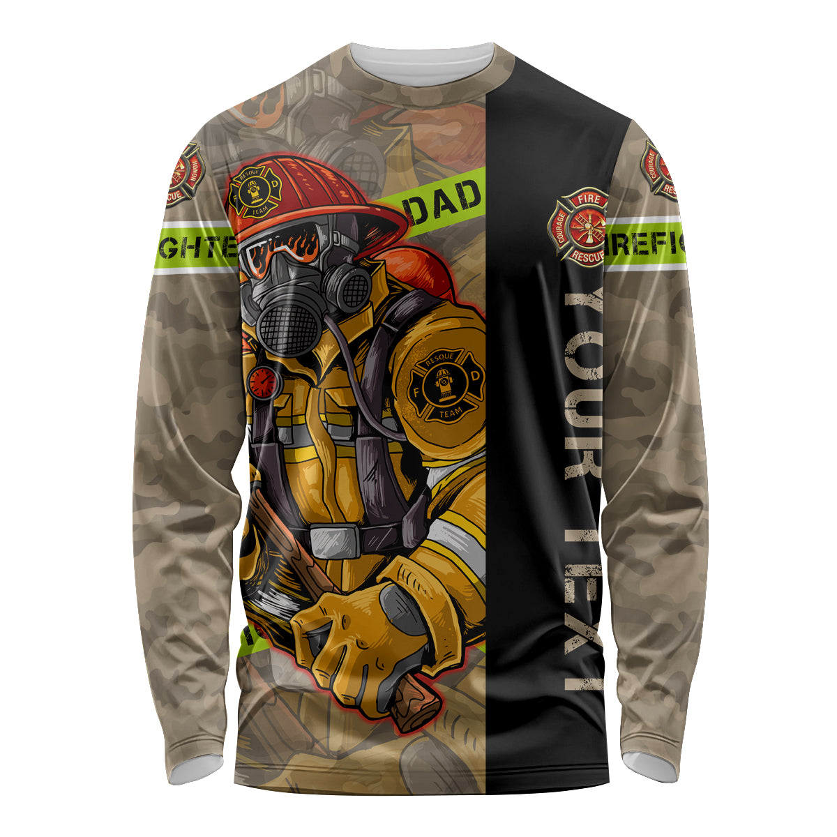 Firefighter Make The Best Dad Long Sleeve Shirt Father's Day - Wonder Print Shop