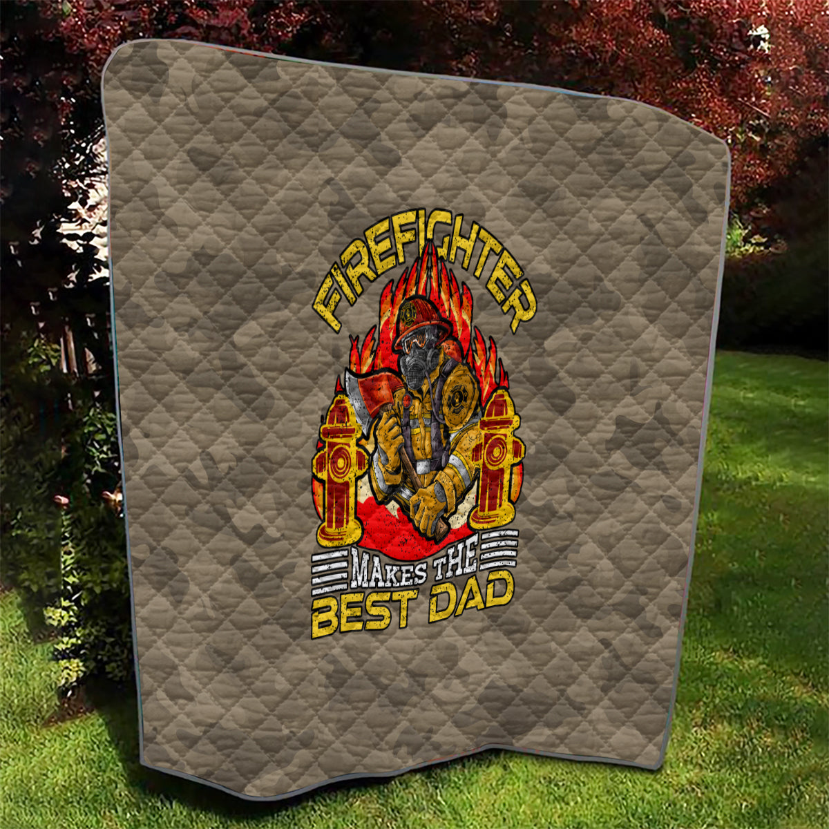 Firefighter Make The Best Dad Quilt Father's Day - Wonder Print Shop