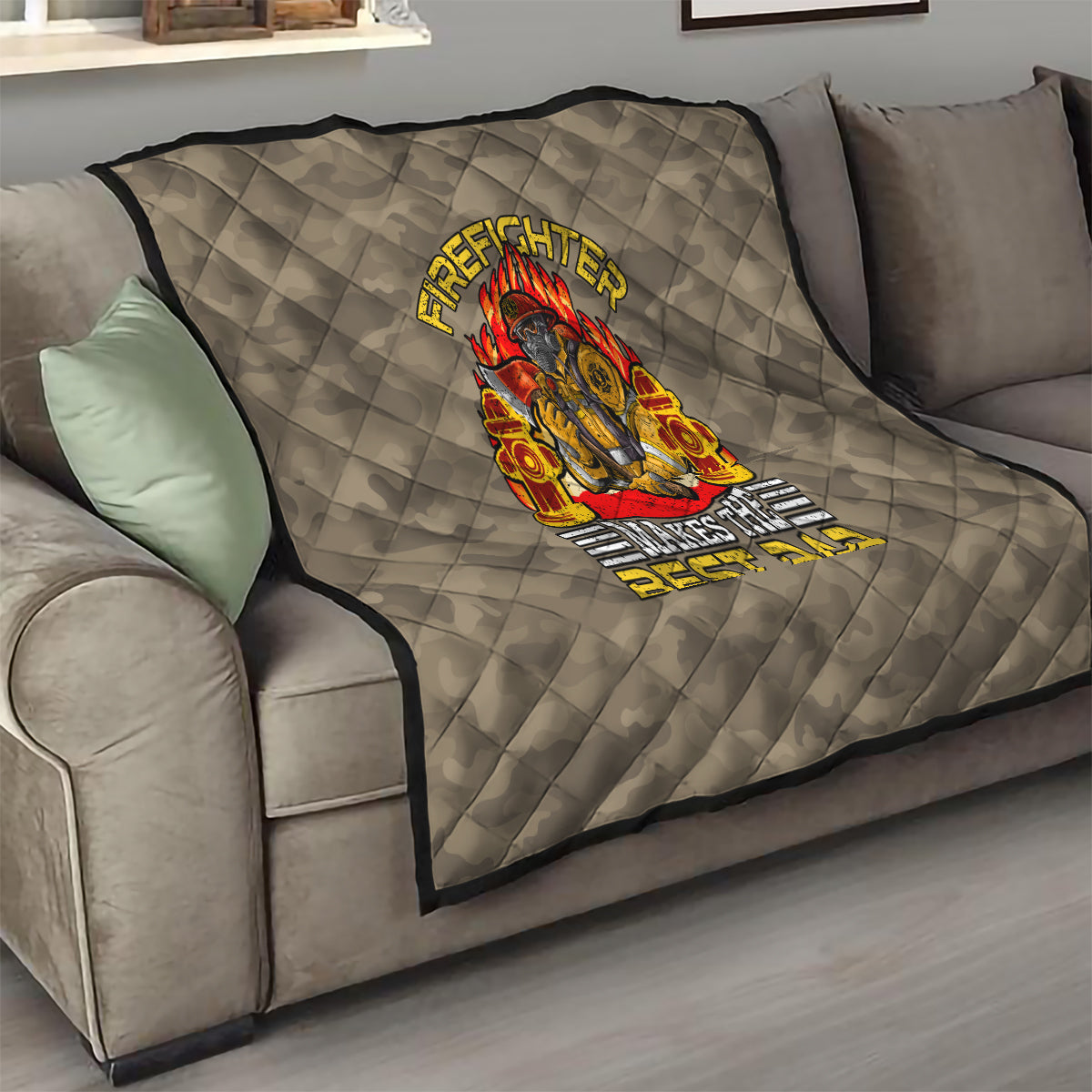 Firefighter Make The Best Dad Quilt Father's Day - Wonder Print Shop