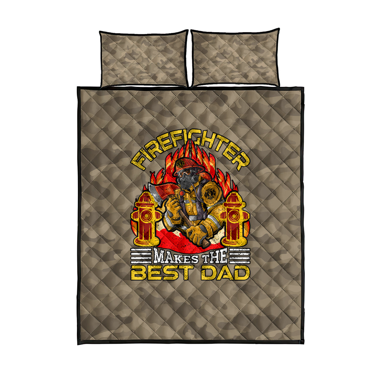 Firefighter Make The Best Dad Quilt Bed Set Father's Day - Wonder Print Shop
