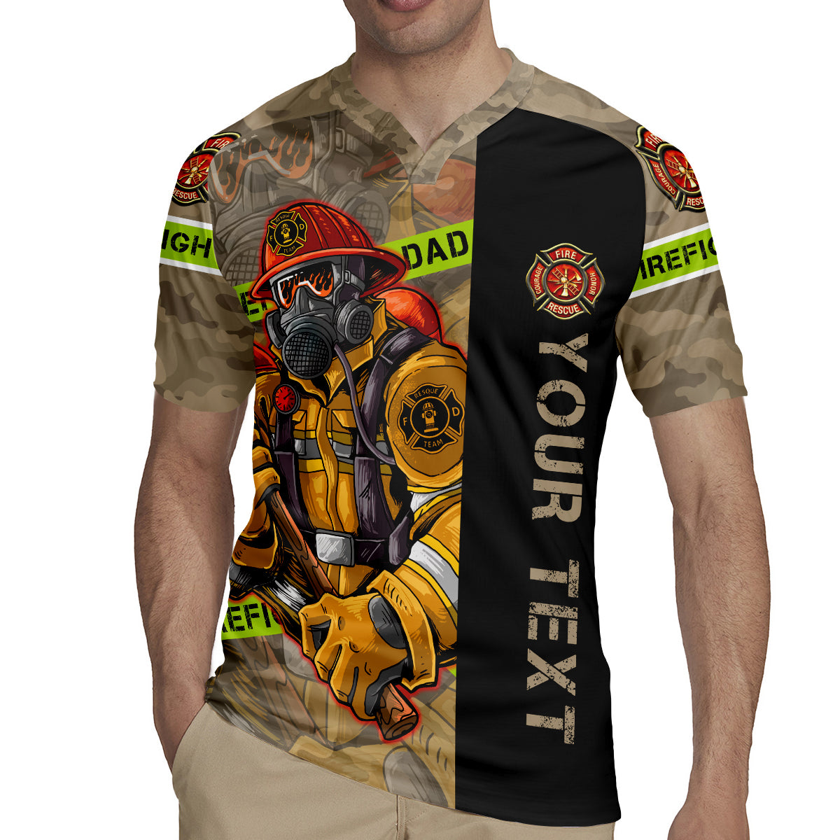 Firefighter Make The Best Dad Rugby Jersey Father's Day - Wonder Print Shop
