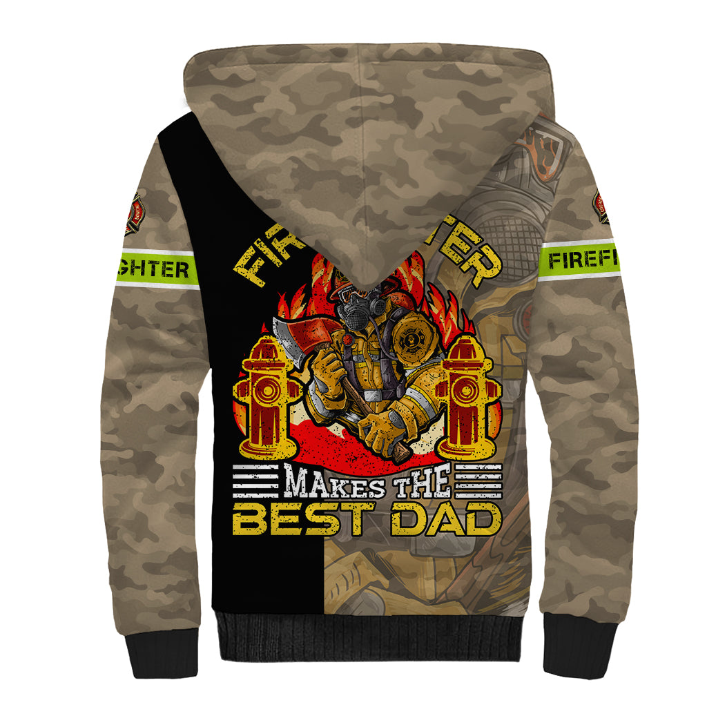 Firefighter Make The Best Dad Sherpa Hoodie Father's Day - Wonder Print Shop