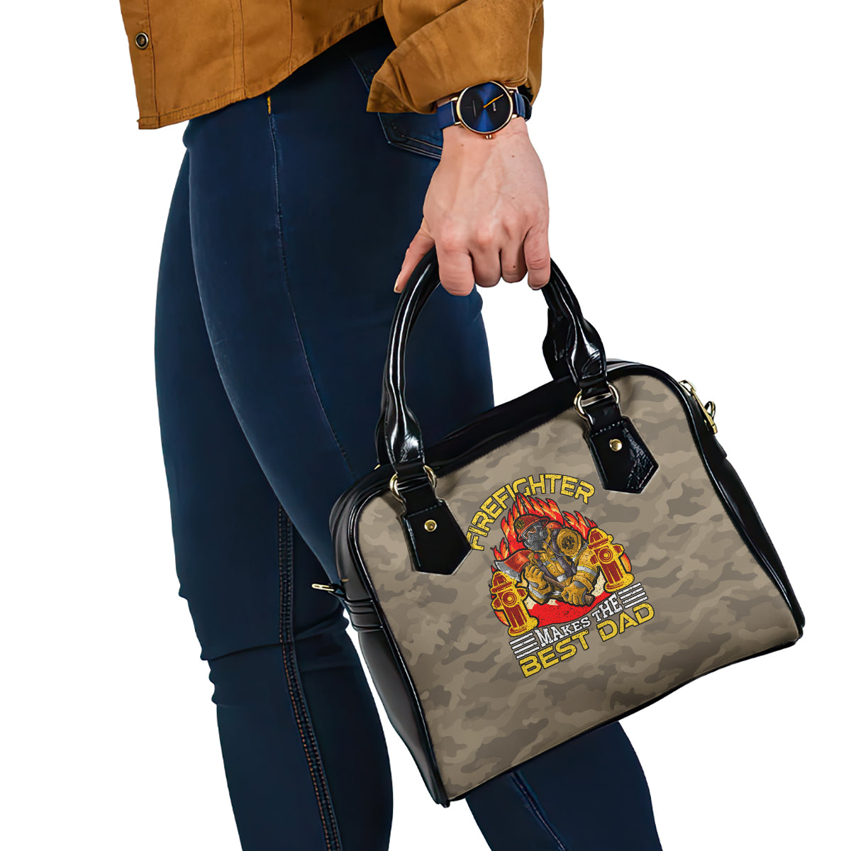Firefighter Make The Best Dad Shoulder Handbag Father's Day