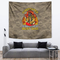 Firefighter Make The Best Dad Tapestry Father's Day - Wonder Print Shop