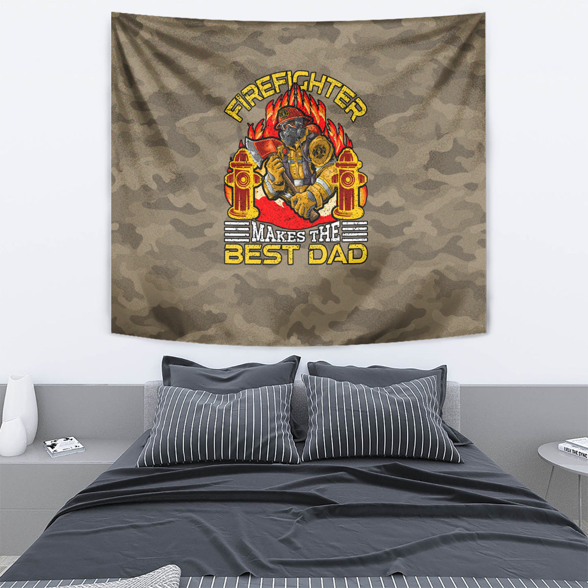 Firefighter Make The Best Dad Tapestry Father's Day - Wonder Print Shop