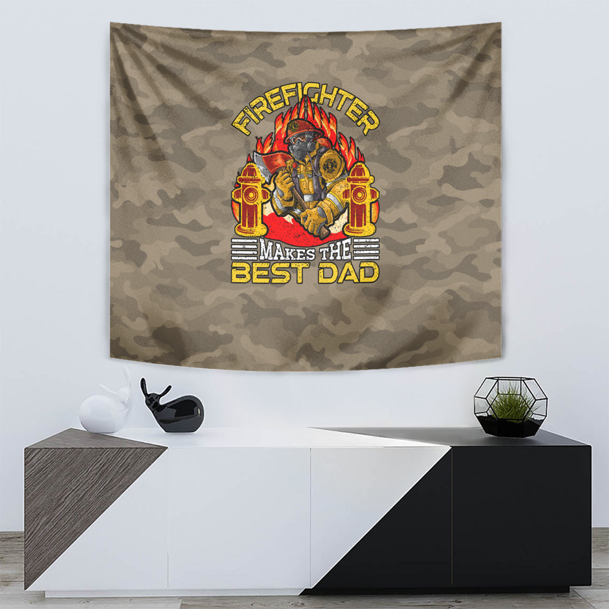 Firefighter Make The Best Dad Tapestry Father's Day - Wonder Print Shop