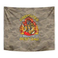 Firefighter Make The Best Dad Tapestry Father's Day - Wonder Print Shop