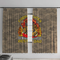 Firefighter Make The Best Dad Window Curtain Father's Day - Wonder Print Shop