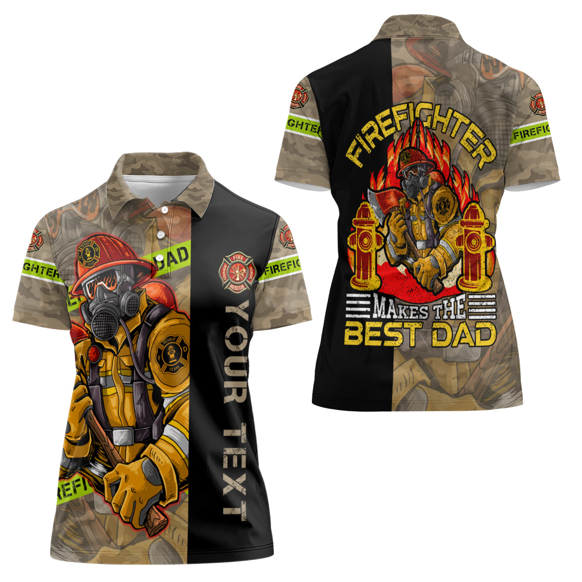 Firefighter Make The Best Dad Women Polo Shirt Father's Day - Wonder Print Shop