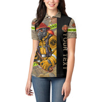 Firefighter Make The Best Dad Women Polo Shirt Father's Day - Wonder Print Shop