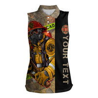 Firefighter Make The Best Dad Women Sleeveless Polo Shirt Father's Day - Wonder Print Shop
