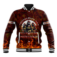 Father and Kids Firefighter Baseball Jacket Like A Normal Dad - Wonder Print Shop
