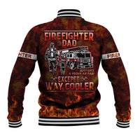 Father and Kids Firefighter Baseball Jacket Like A Normal Dad - Wonder Print Shop