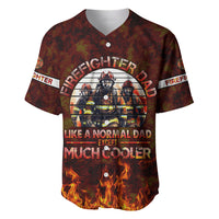 Father and Kids Firefighter Baseball Jersey Like A Normal Dad - Wonder Print Shop