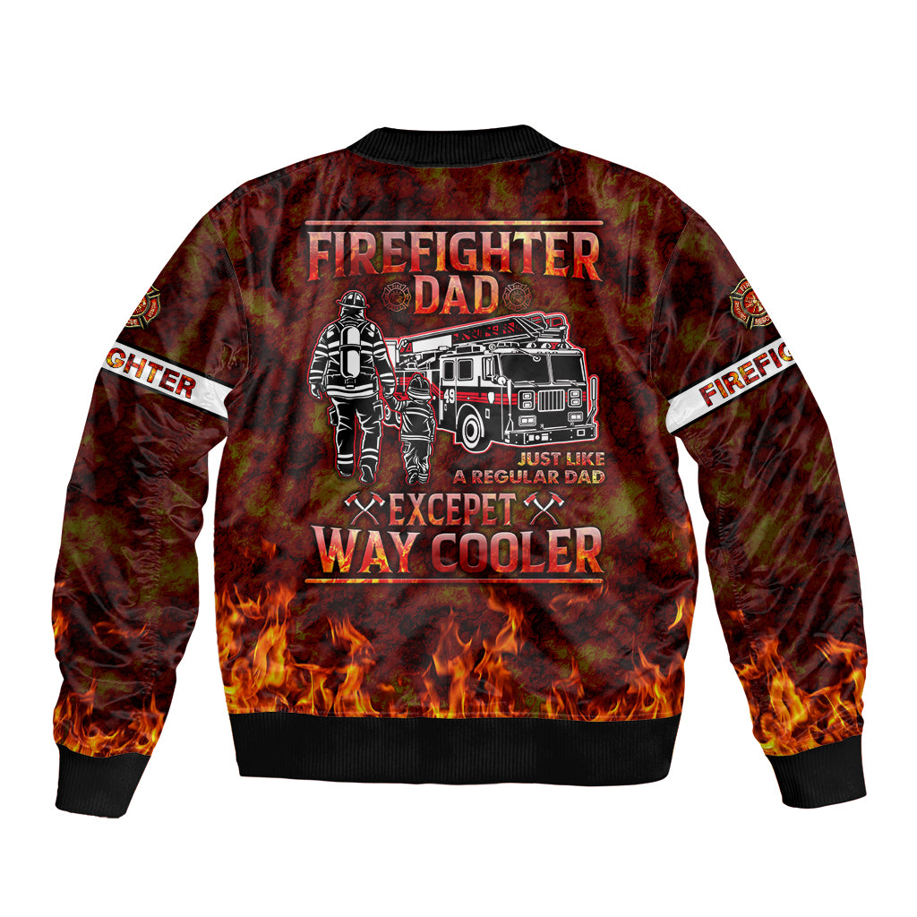 Father and Kids Firefighter Bomber Jacket Like A Normal Dad - Wonder Print Shop