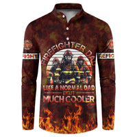 Father and Kids Firefighter Button Sweatshirt Like A Normal Dad - Wonder Print Shop
